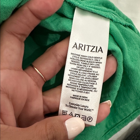 Aritzia Little Moon AirPlush Cotton Aries Dress in Court Green Size Medium - Picture 9 of 10